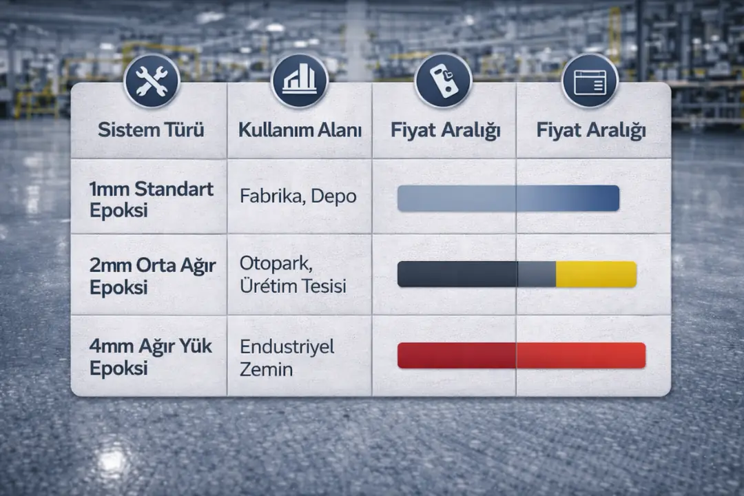 Endüstriyel epoksi zemin kaplama metrekare fiyatlarını etkileyen faktörler