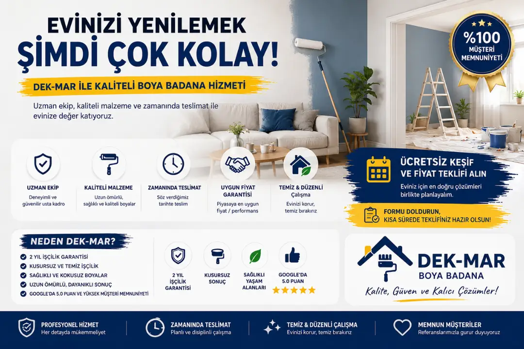 İstanbul profesyonel boya badana hizmeti modern daire uygulaması