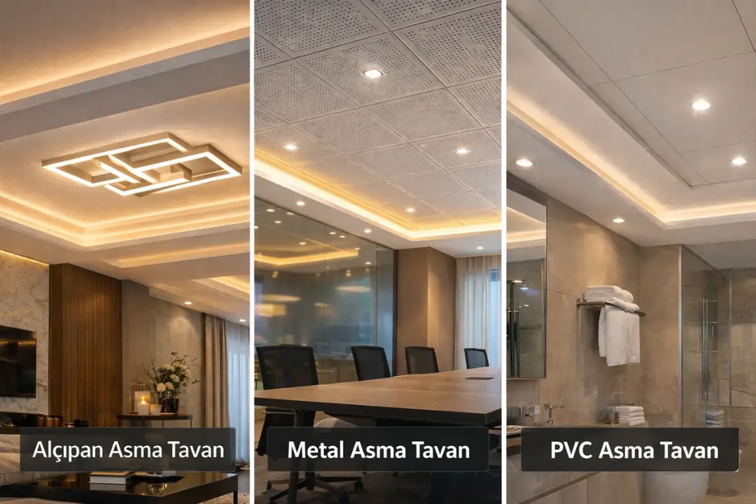 Alçıpan metal pvc led ışıklı asma tavan modelleri&nbsp;