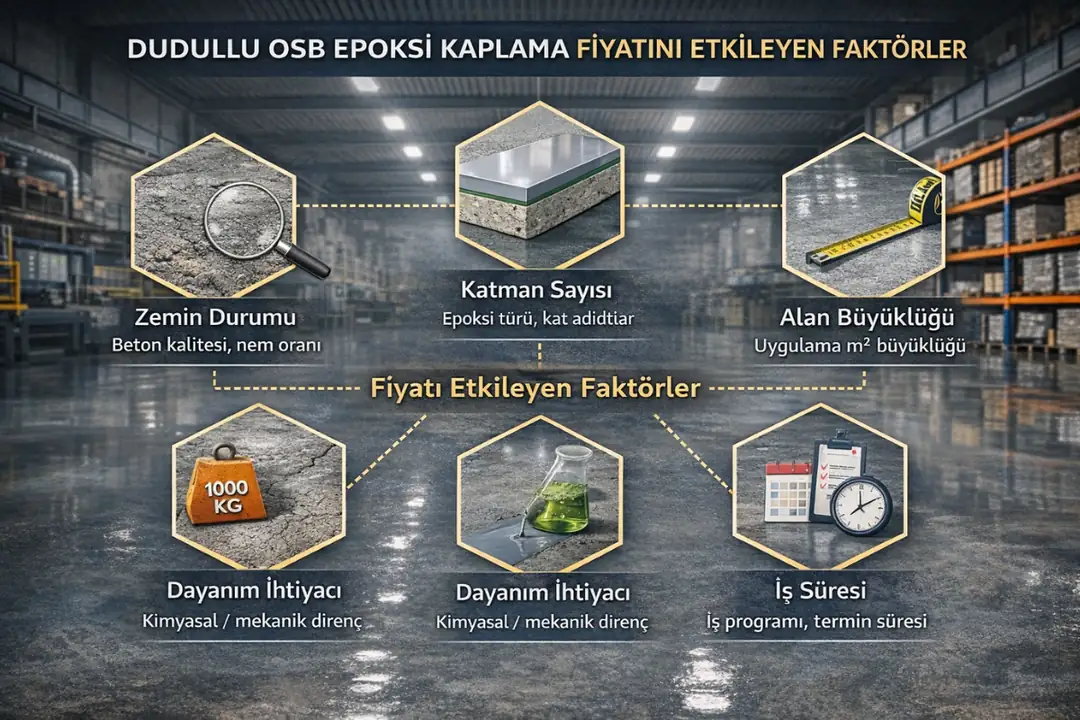 Dudullu OSB epoksi kaplama fiyatlarını belirleyen teknik ve uygulama faktörleri&nbsp;