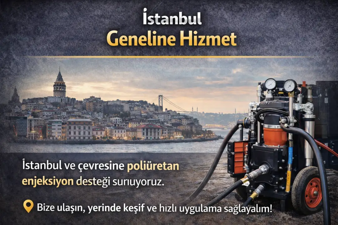 İstanbul geneline poliüretan enjeksiyon su yalıtımı hizmeti – yerinde keşif, hızlı uygulama ve aktif su kaçaklarına çözüm&nbsp;