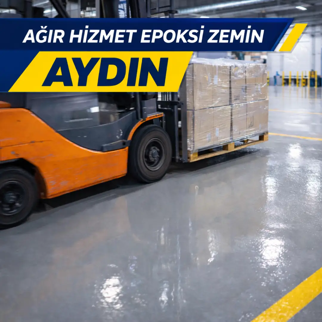 Forklift trafiğine dayanıklı ağır hizmet tipi epoksi zemin kaplama sistemi Aydın