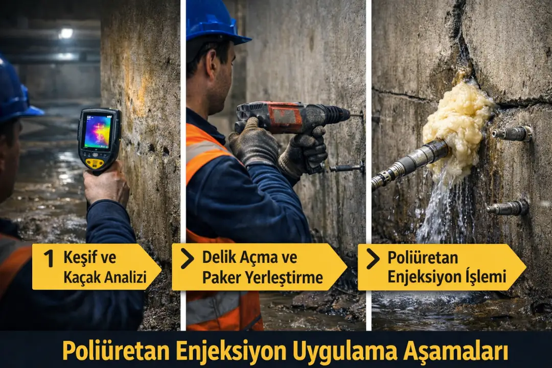 Poliüretan enjeksiyon yalıtımı uygulama aşamaları&nbsp;