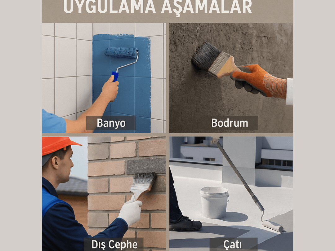 Rutubet izolasyonu uygulama aşamaları – banyo, bodrum, dış cephe, çatı 