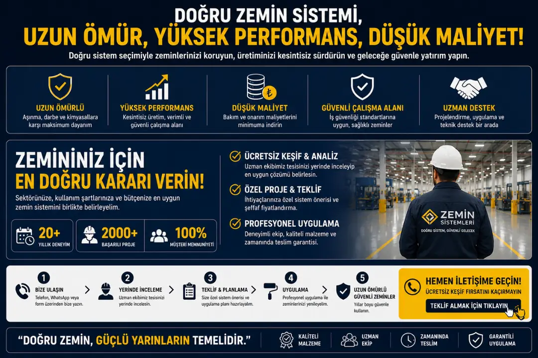 Modern fabrika zemin kaplama uygulaması epoksi ve poliüretan profesyonel endüstriyel görünüm&nbsp;