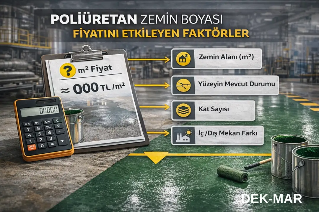 Poliüretan zemin boyası fiyatını etkileyen zemin ve uygulama kriterleri&nbsp;