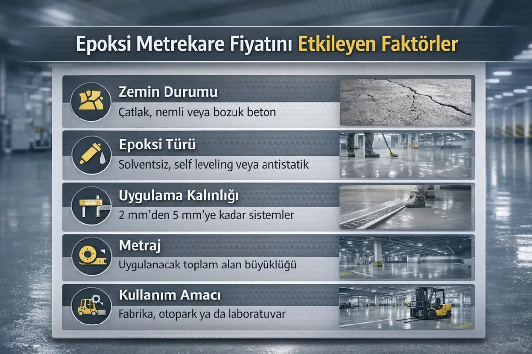 Epoksi metrekare fiyatını etkileyen faktörler – zemin, kalınlık ve kullanım