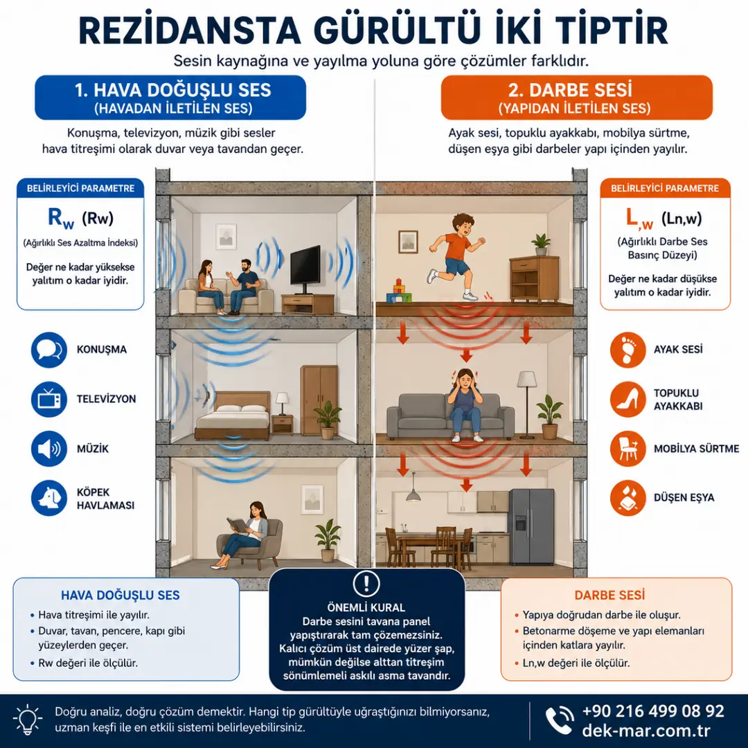 Hava doğuşlu ses ve darbe sesi arasındaki farkların şematik gösterimi&nbsp;