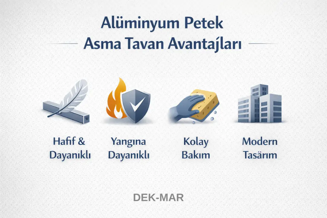 Alüminyum petek asma tavan avantajları – hafiflik, yangın dayanımı ve modern mimari uyum