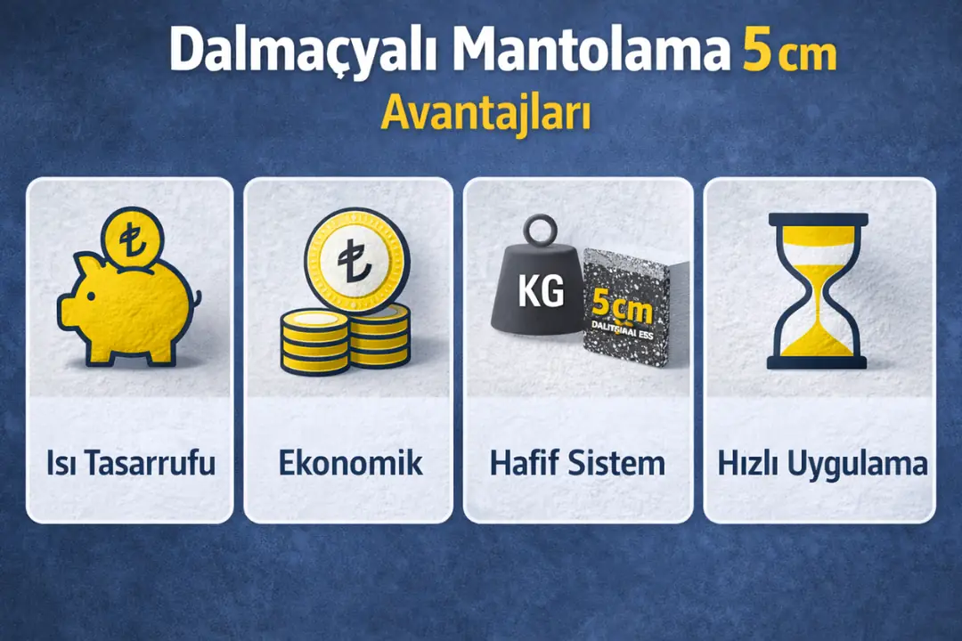 Dalmaçyalı mantolama 5 cm avantajları ve ısı yalıtım faydaları