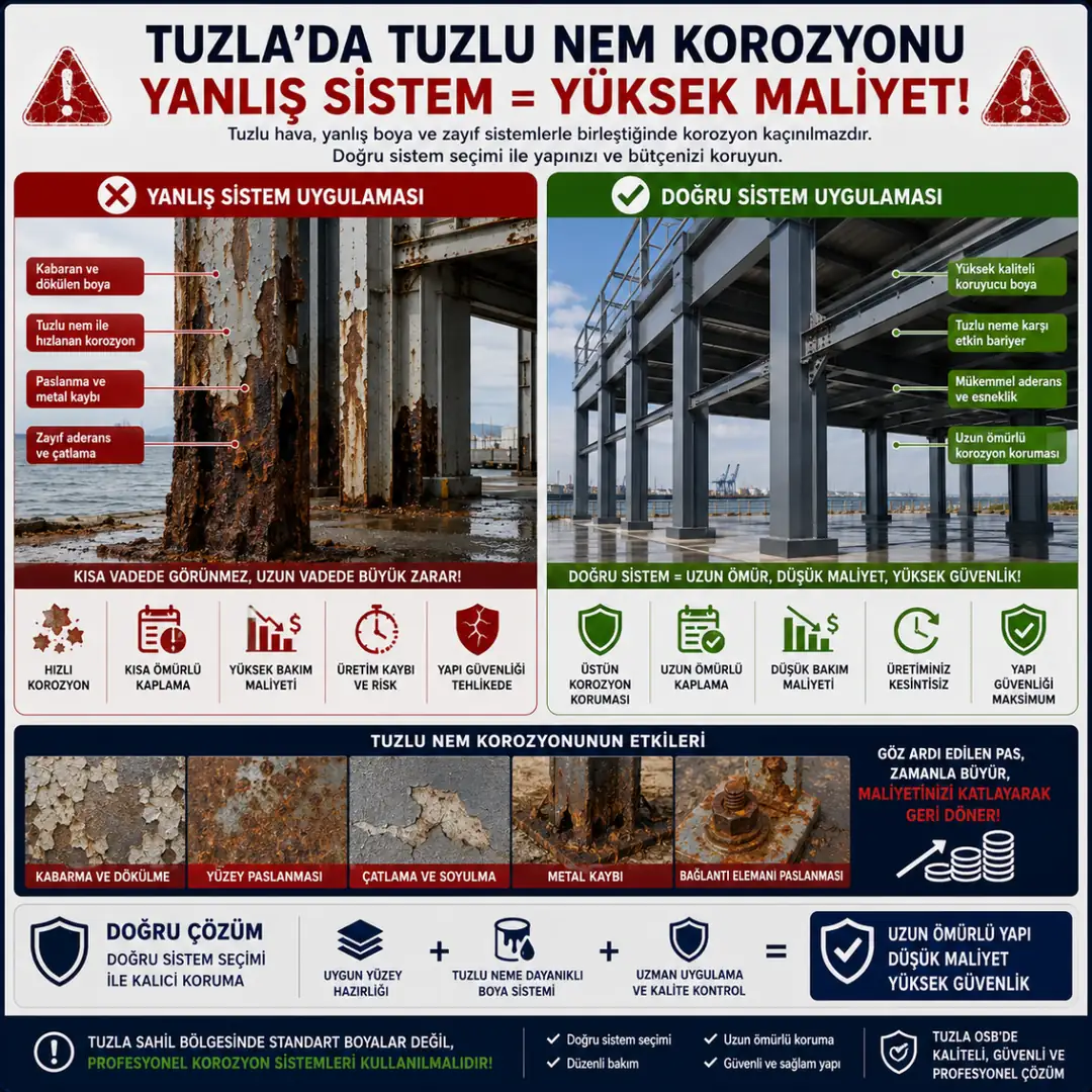 Tuzla tersane bölgesinde yanlış boya sistemi sonucu oluşan korozyon&nbsp;