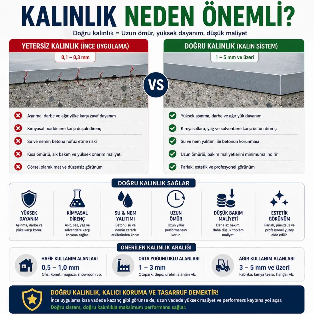 Epoksi kaplama kalınlığının dayanım üzerindeki etkisi