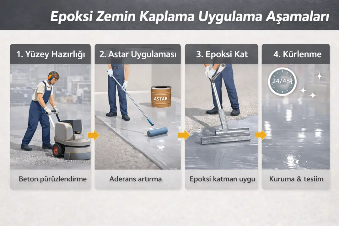 Epoksi kaplama uygulama adımları&nbsp;