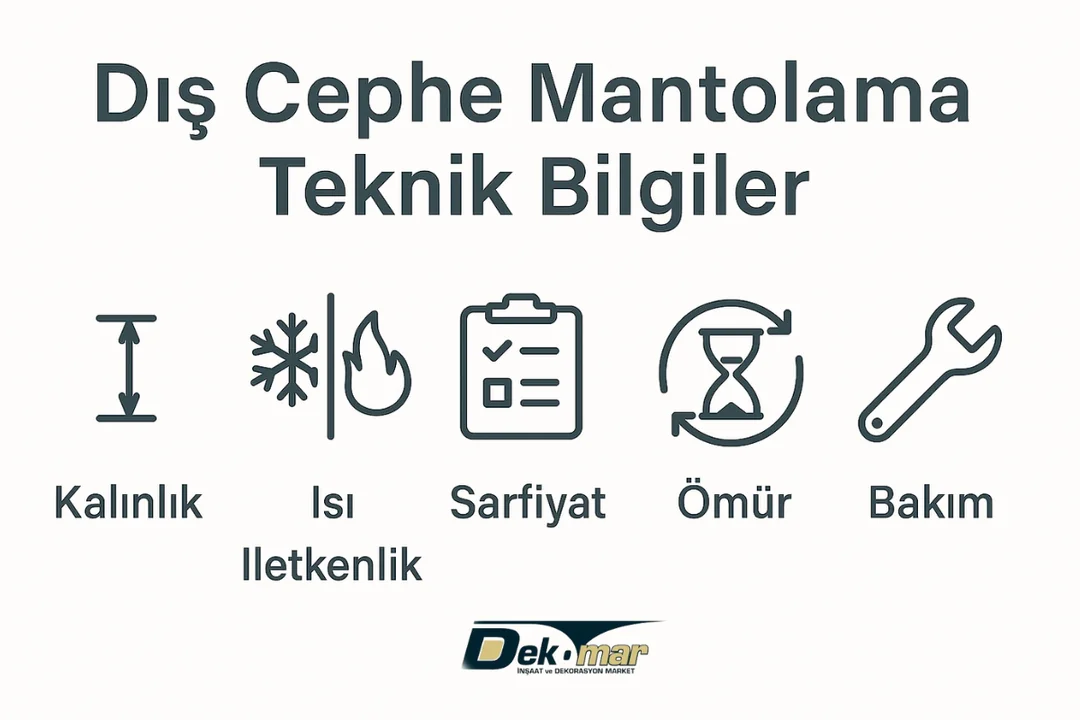 Dış cephe mantolama teknik bilgiler: kalınlık, ısı iletkenlik ve ömür. 