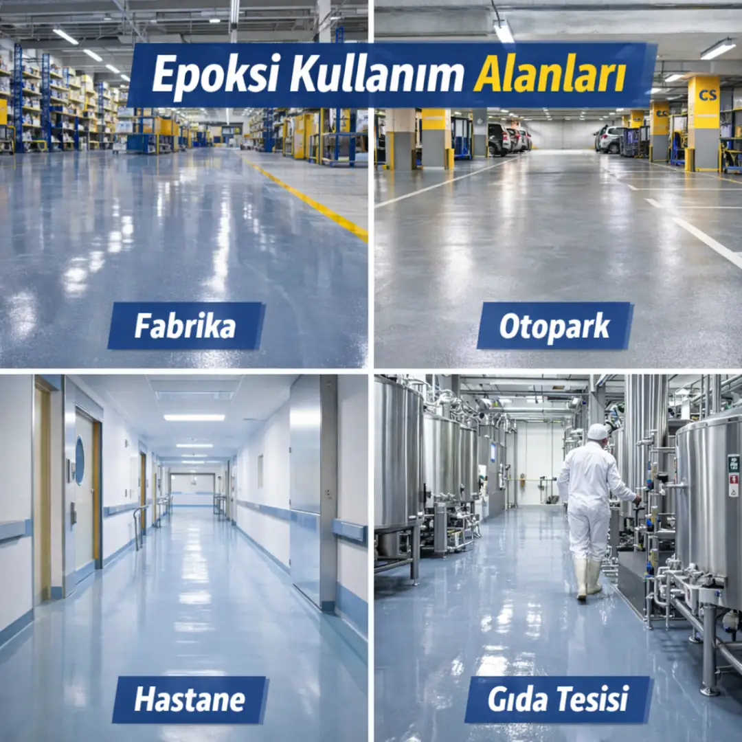 fabrika depo hastane ve otopark epoksi zemin uygulamaları&nbsp;