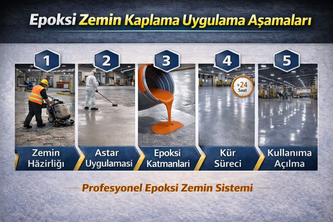 Epoksi zemin kaplama uygulama aşamaları – profesyonel epoksi sistemi&nbsp;