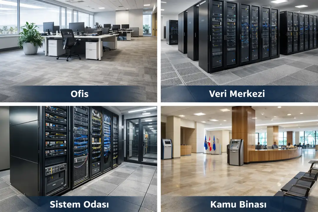 Kalsiyum sülfat özlü panelin ofis ve veri merkezlerinde kullanım alanları