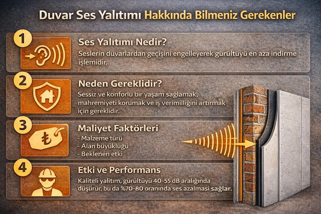 Duvar ses yalıtımı öncesi sonrası ses farkı karşılaştırması