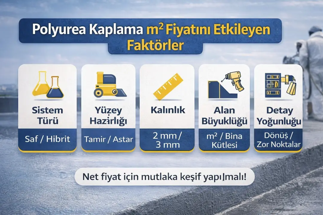Polyurea kaplama fiyatını etkileyen faktörler ve maliyet unsurları&nbsp;