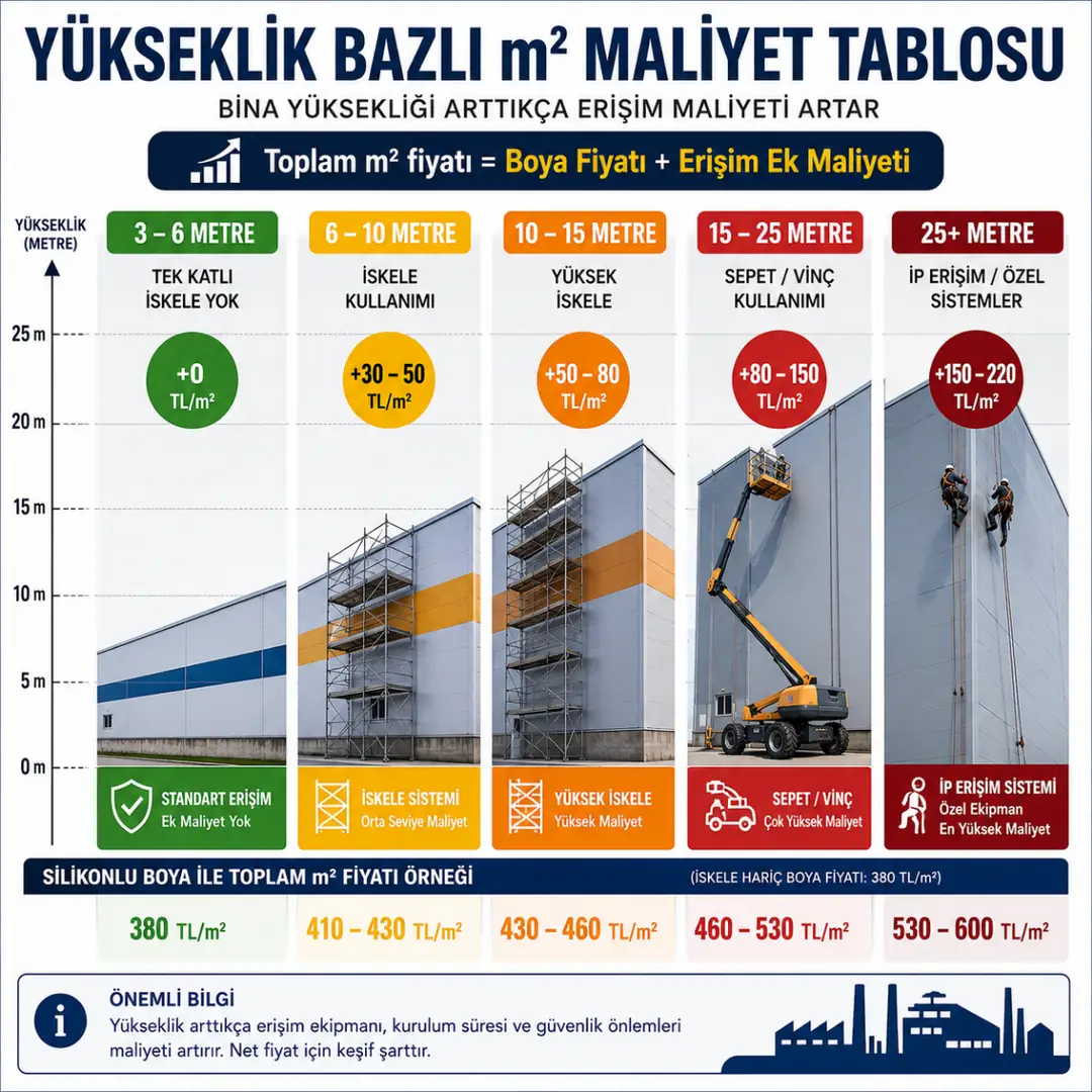 Yüksek bina fabrika dış cephe boyama maliyet artışı iskele sepet vinç sistemi&nbsp;