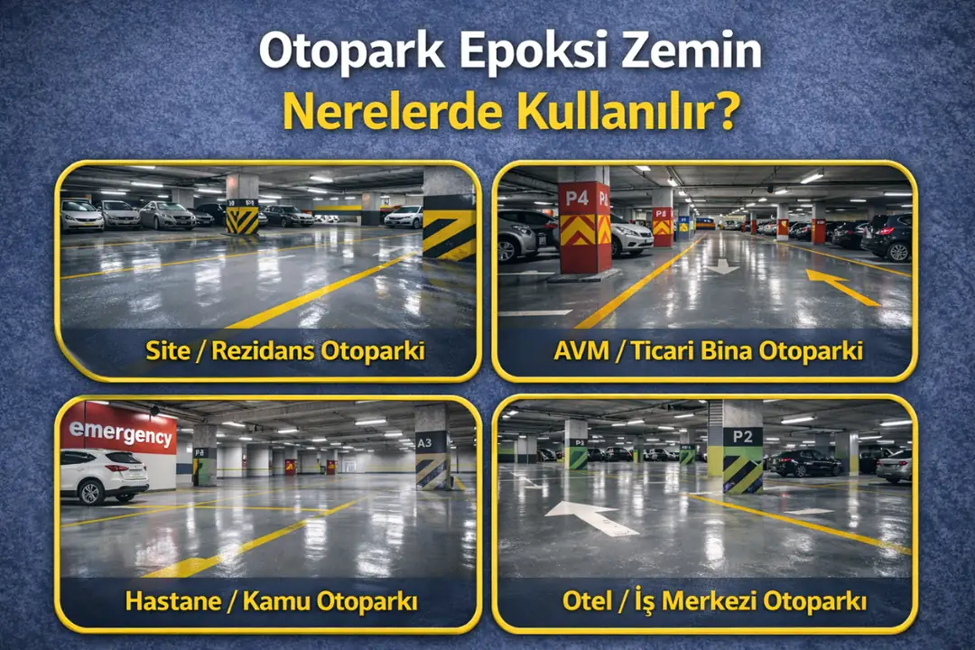 Otopark epoksi zemin kaplama kullanım alanları