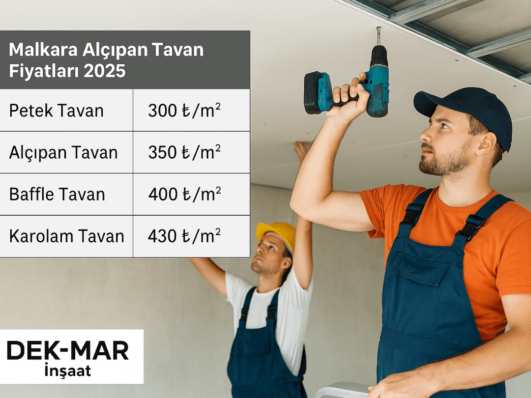 Malkara alçıpan tavan fiyatları 2025 listesi ve farklı model uygulama örnekleriyle görselleştirilmiş bilgi alanı – Dek-Mar