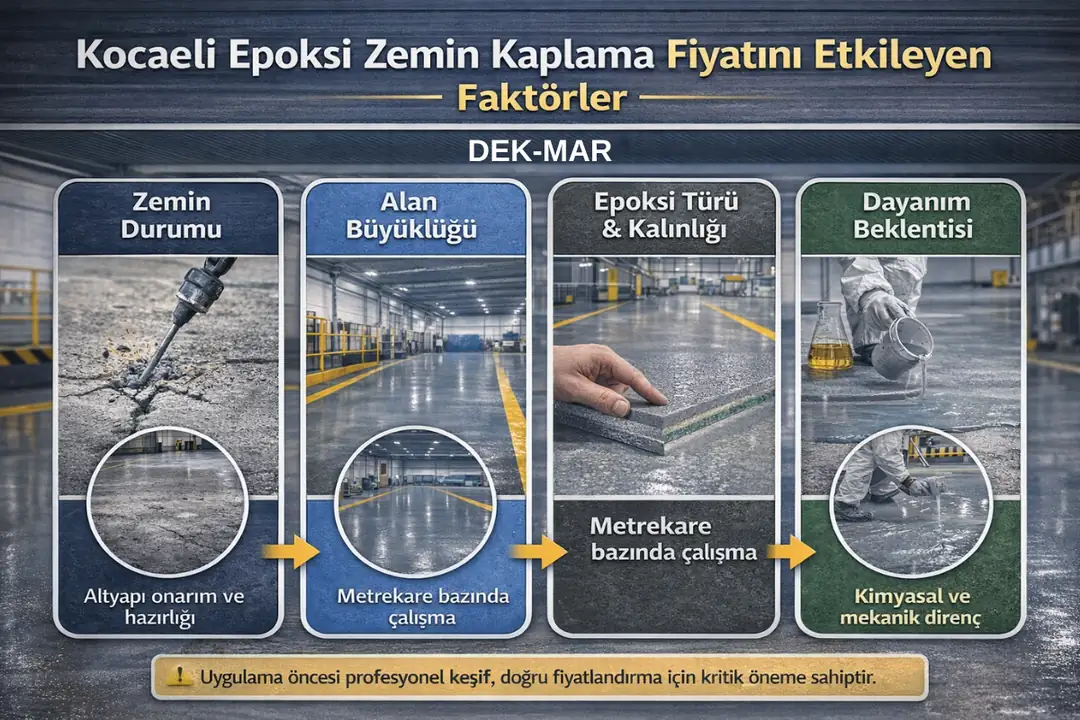 Kocaeli epoksi zemin kaplama fiyatını etkileyen faktörler; zemin durumu, kalınlık ve sistem türü&nbsp;