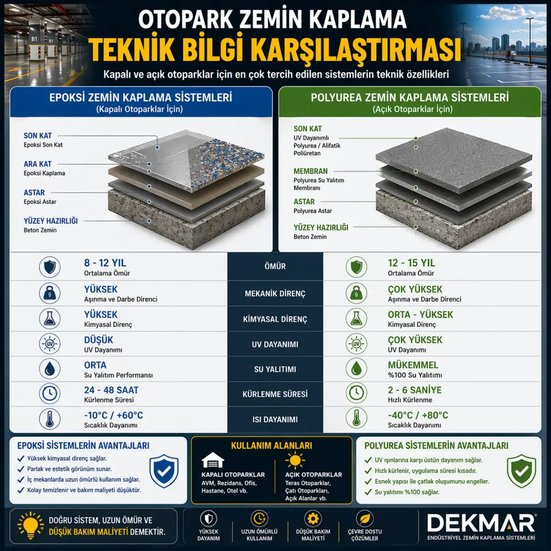 Epoksi ve polyurea zemin kaplama teknik özellikleri ömür dayanım ve kürlenme bilgisi&nbsp;