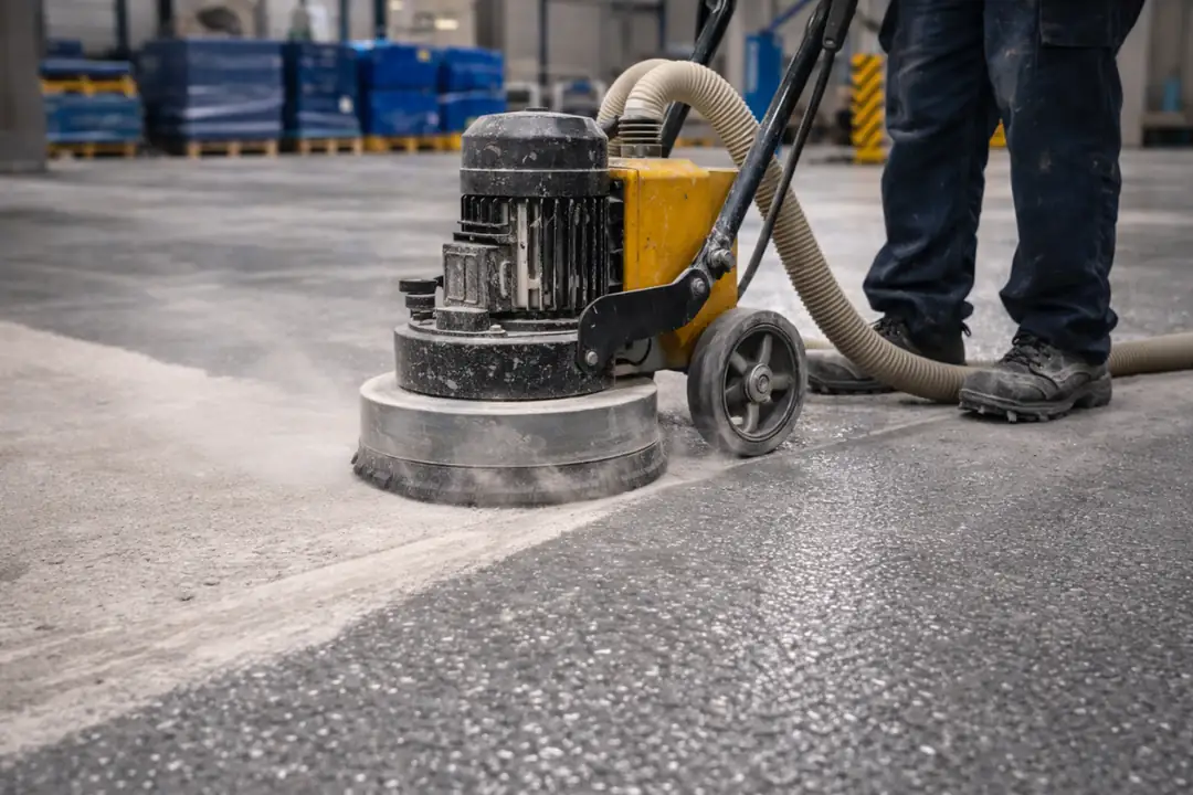 Epoksi öncesi beton taşlama yüzey hazırlık işlemi