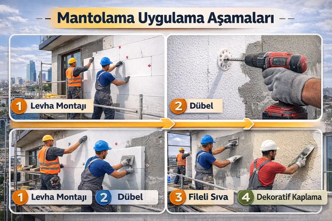 dış cephe mantolama uygulama aşamaları