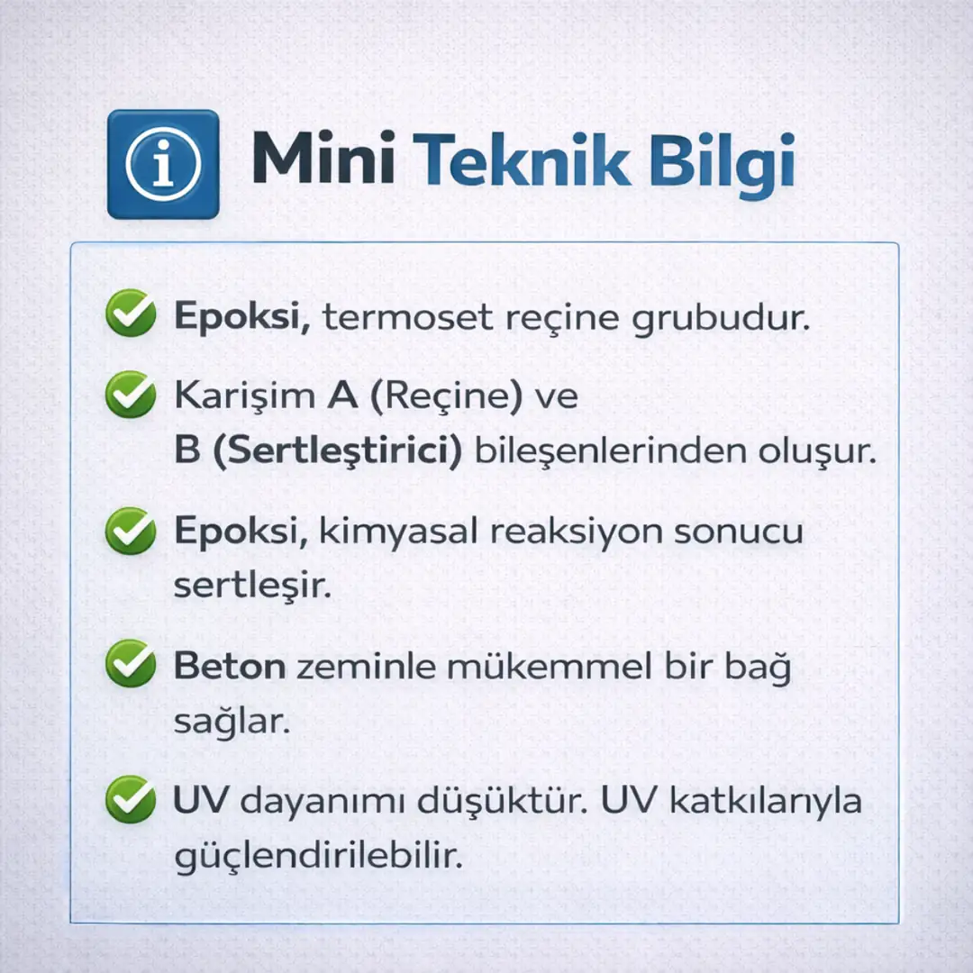 Epoksi zemin kaplama teknik özellikleri ve uygulama bilgileri&nbsp;