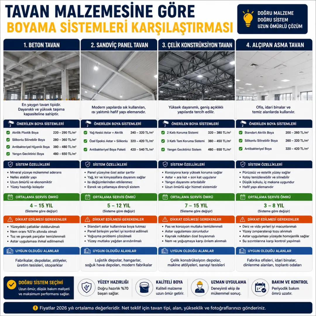 Beton sandviç panel çelik konstrüksiyon alçıpan tavan boyama sistemleri&nbsp;