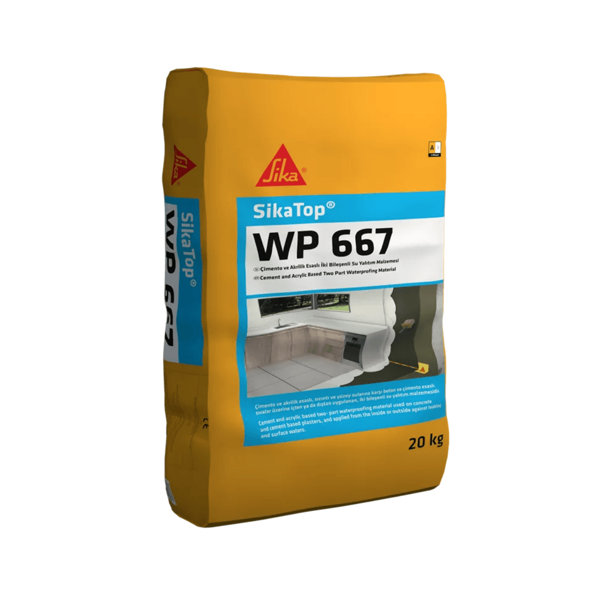 SikaTop® WP 667 | Çimento ve Akrilik Esaslı İki Bileşenli Su Yalıtım Malzemesi