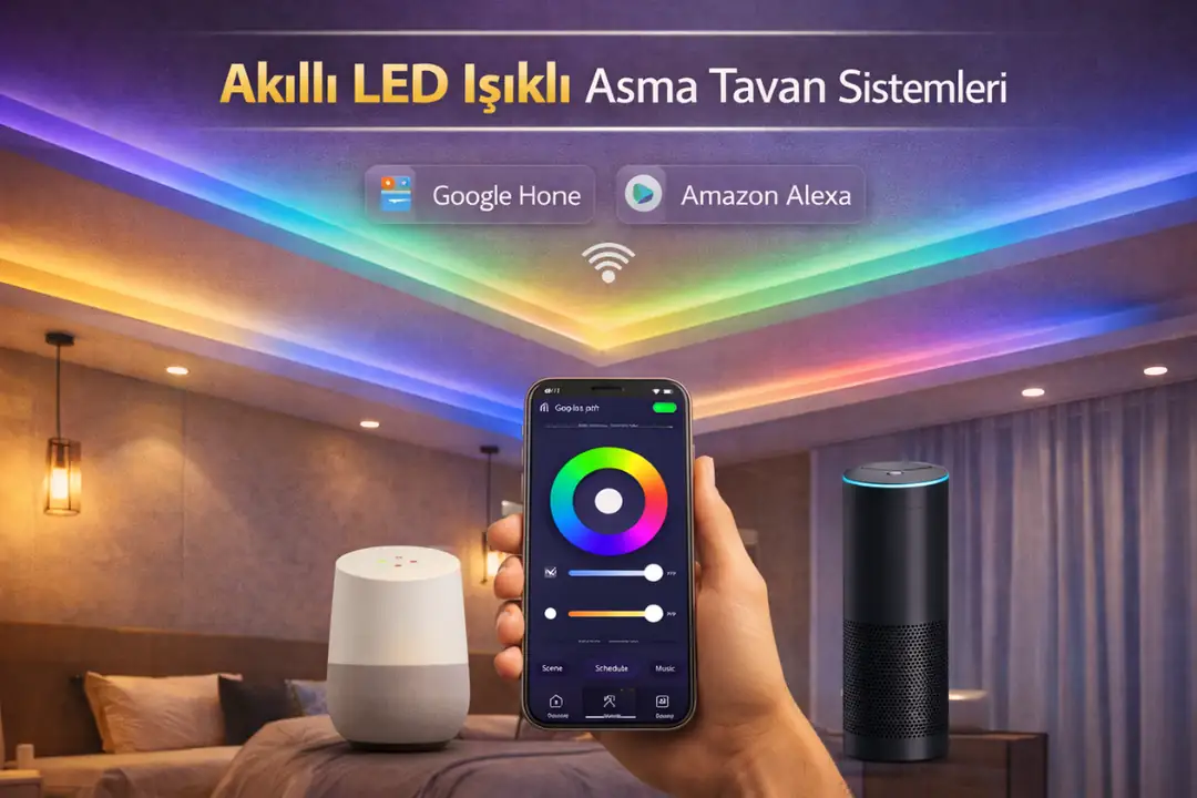 Akıllı ev uyumlu RGB led asma tavan sistemleri&nbsp;