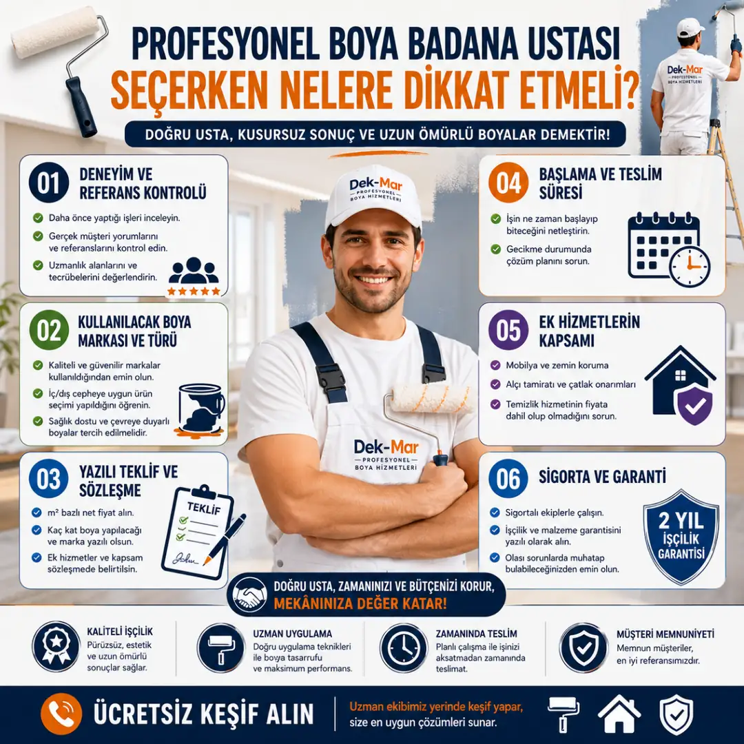 Profesyonel boya ustası seçerken dikkat edilmesi gerekenler&nbsp;