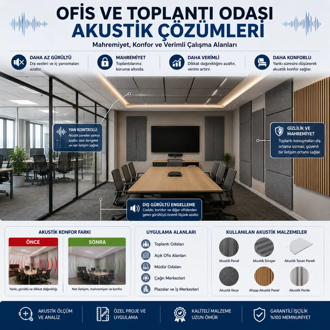Ofis ve toplantı odası ses yalıtımı uygulaması
