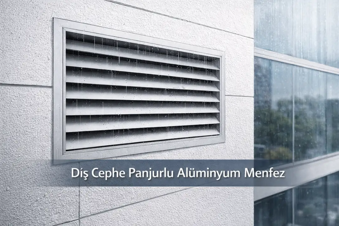Dış cephe panjurlu alüminyum menfez uygulaması