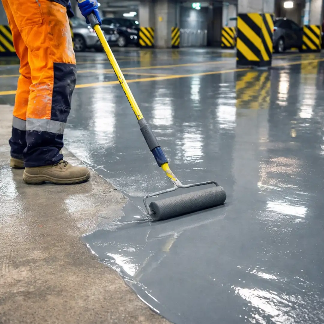 Otopark epoksi zemin kaplama uygulama süreci