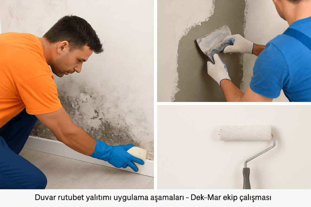 Duvar rutubet yalıtımı uygulama aşamaları – Dek-Mar ekip çalışması
