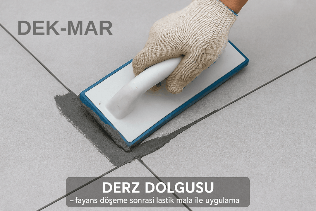 Derz dolgusu – fayans döşeme sonrası lastik mala ile uygulama 