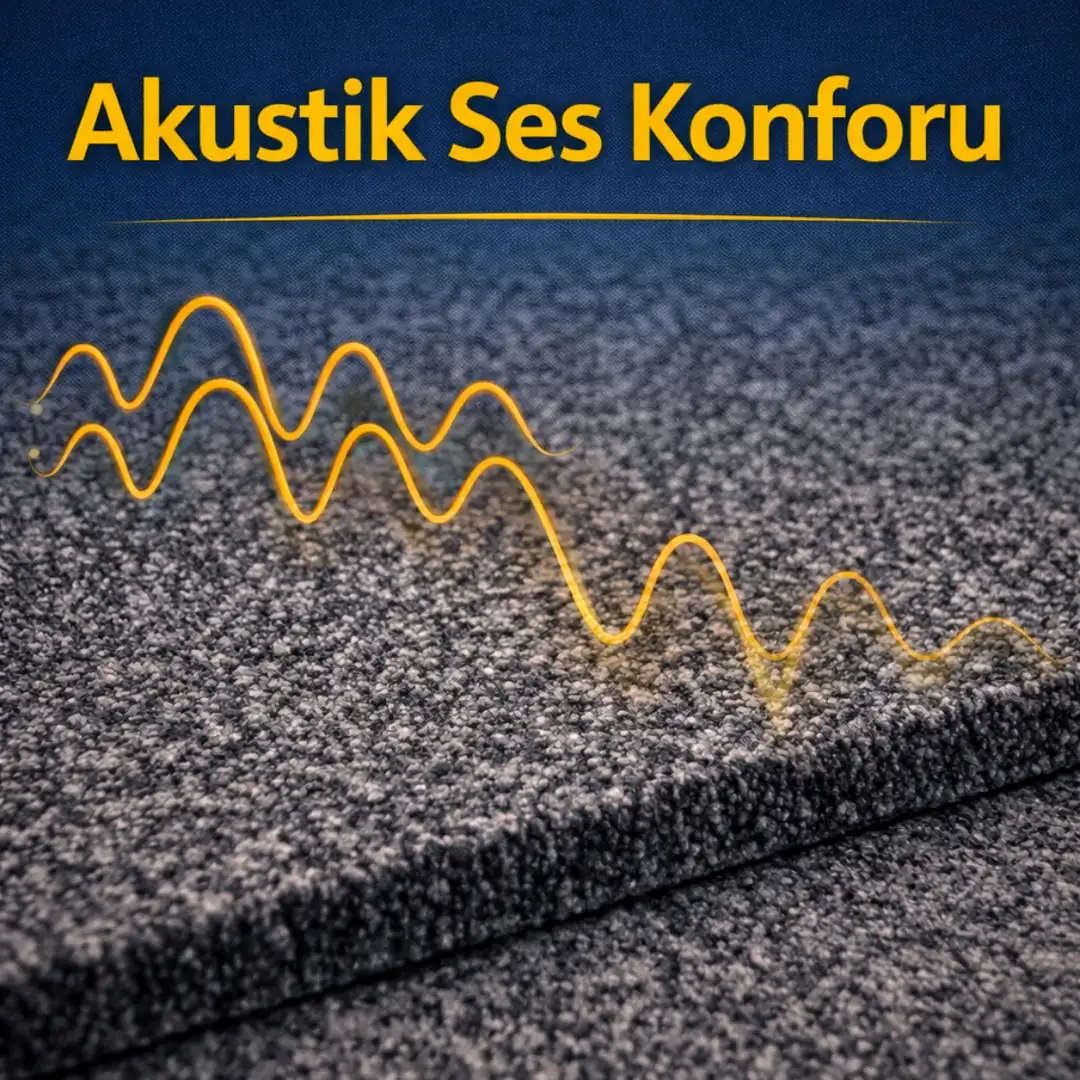 ofis karo halı akustik ses emilimi gösterimi&nbsp;