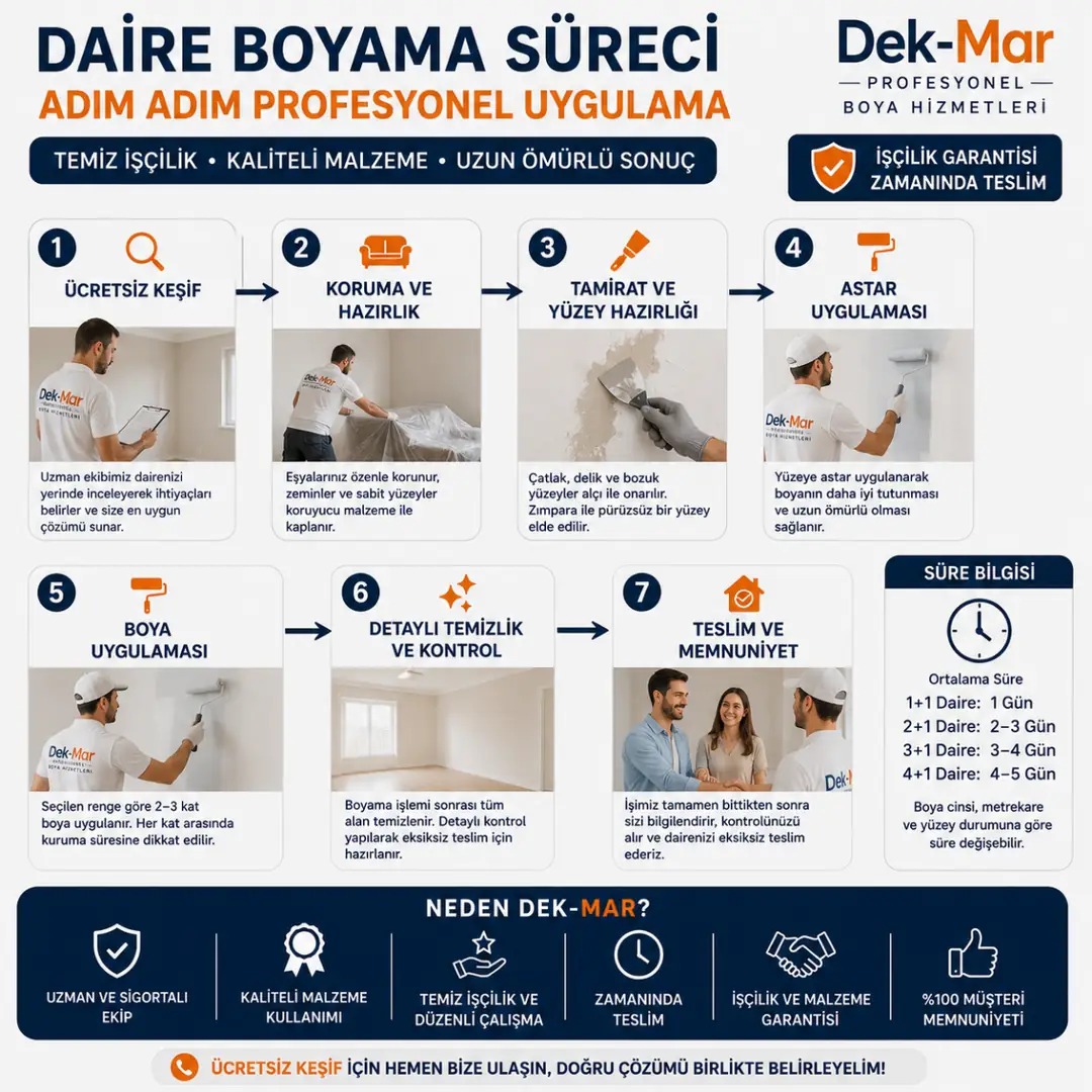 İstanbul daire boyama uygulama aşamaları&nbsp;