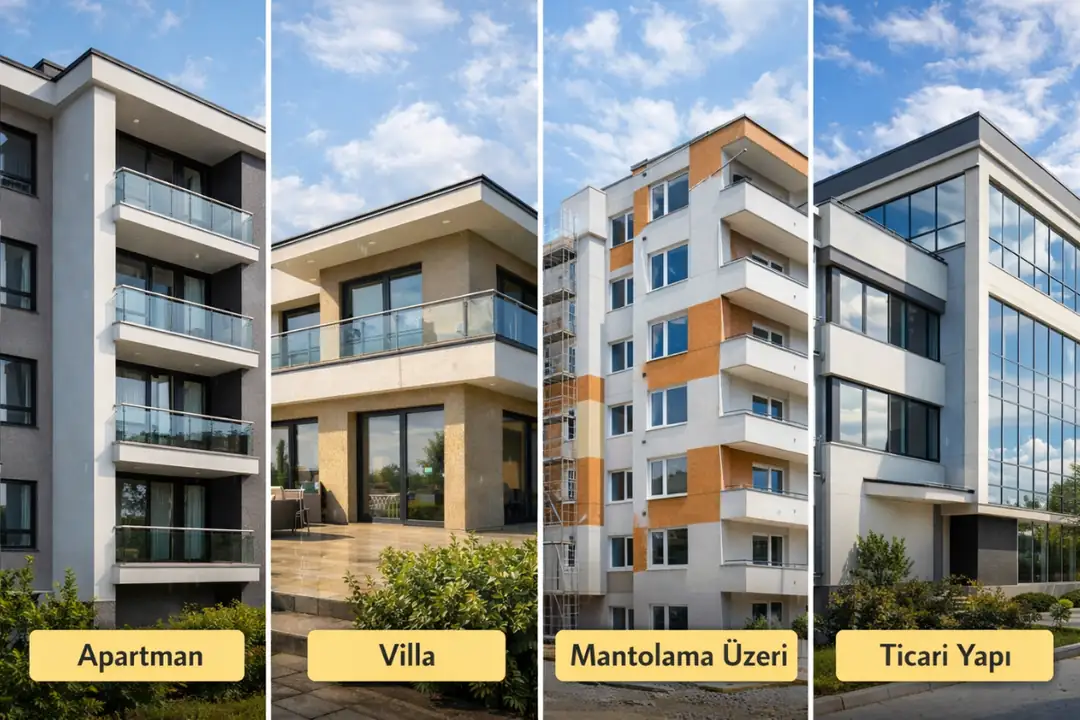 Silikonlu dekoratif sıvanın apartman, villa ve mantolama üzeri kullanım alanları&nbsp;