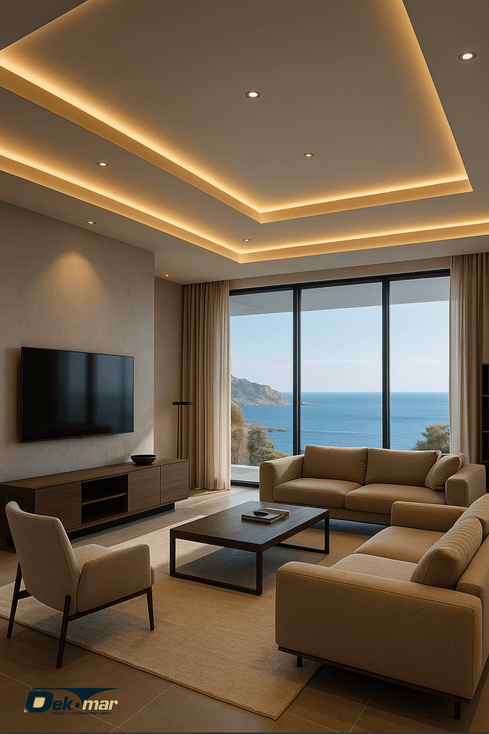 Konyaaltı’nda modern konutlar için LED aydınlatmalı asma tavan çözümleri ile yaşam alanlarınızı estetik ve enerji tasarruflu hale getirin. 