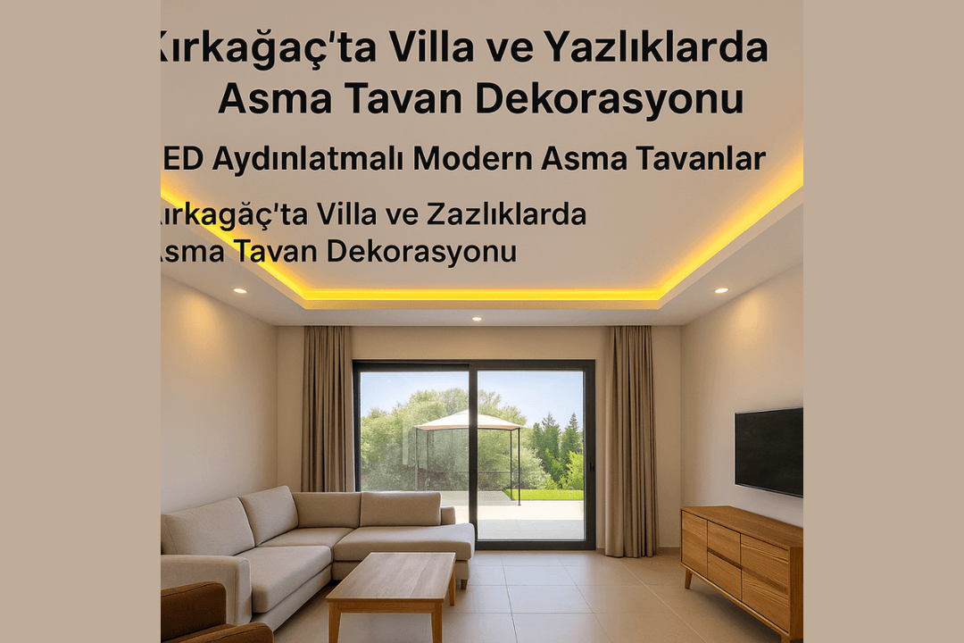 Kırkağaç Asma Tavan Modelleri – Villa ve Yazlık Projeleri için şık, modern ve neme dayanıklı tavan dekorasyon çözümleri. 