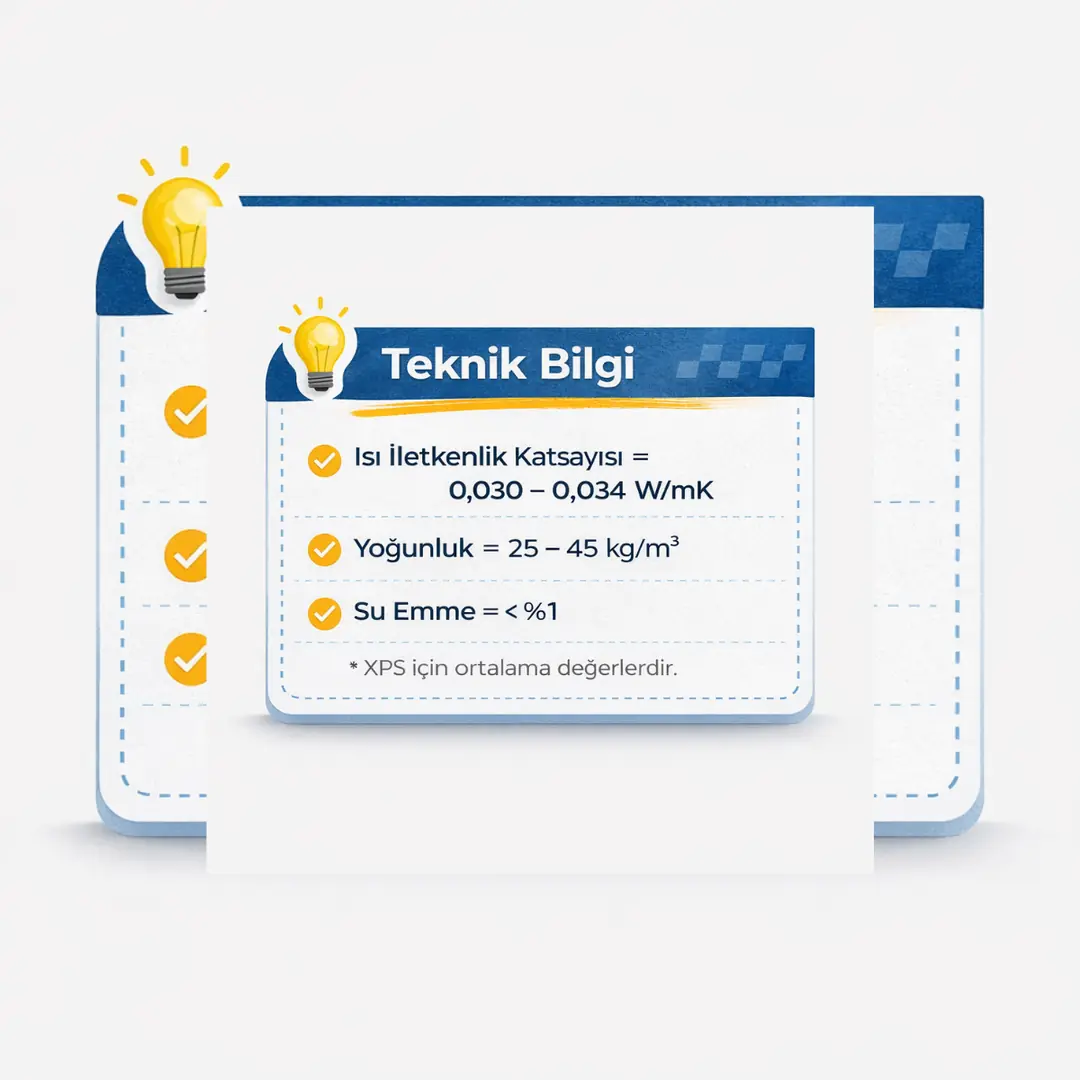EPS ve XPS mantolama levhaları karşılaştırması, ısı yalıtımı su emme ve dayanım farklarını gösteren infografik&nbsp;