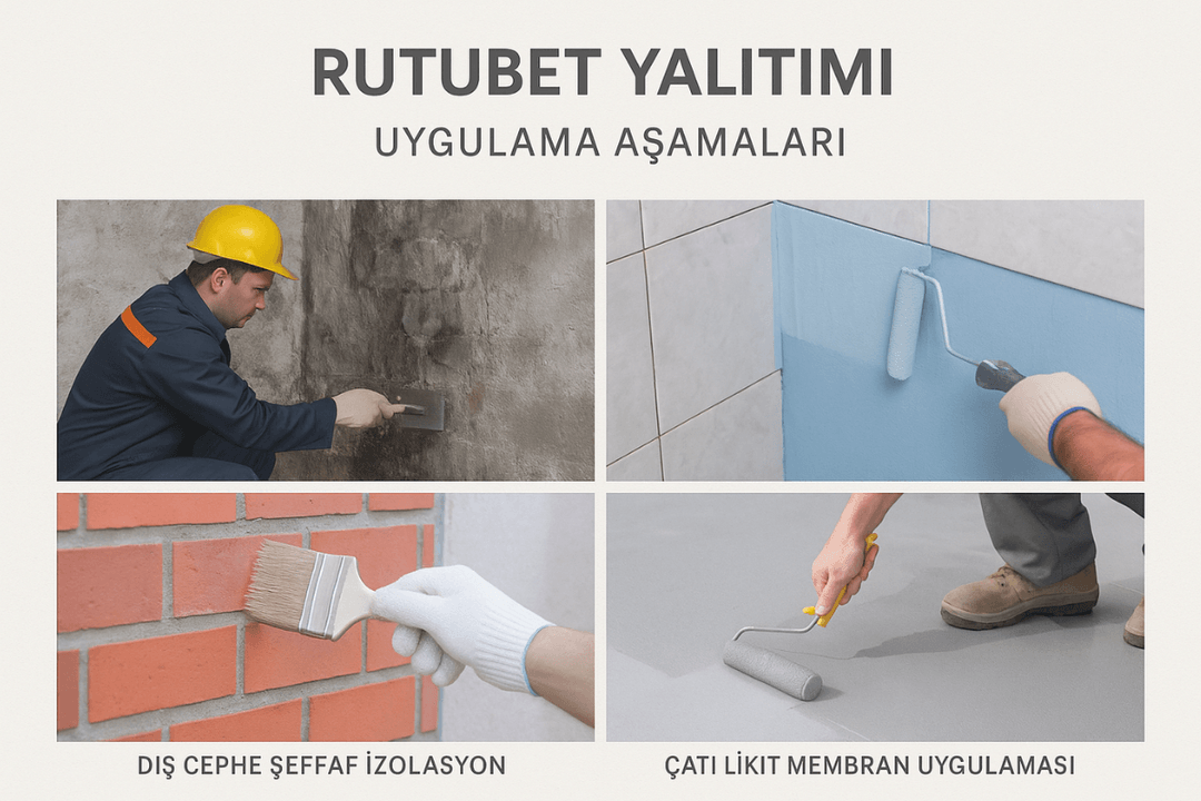 Rutubet yalıtımı uygulama aşamaları – bodrum, banyo, dış cephe, çatı