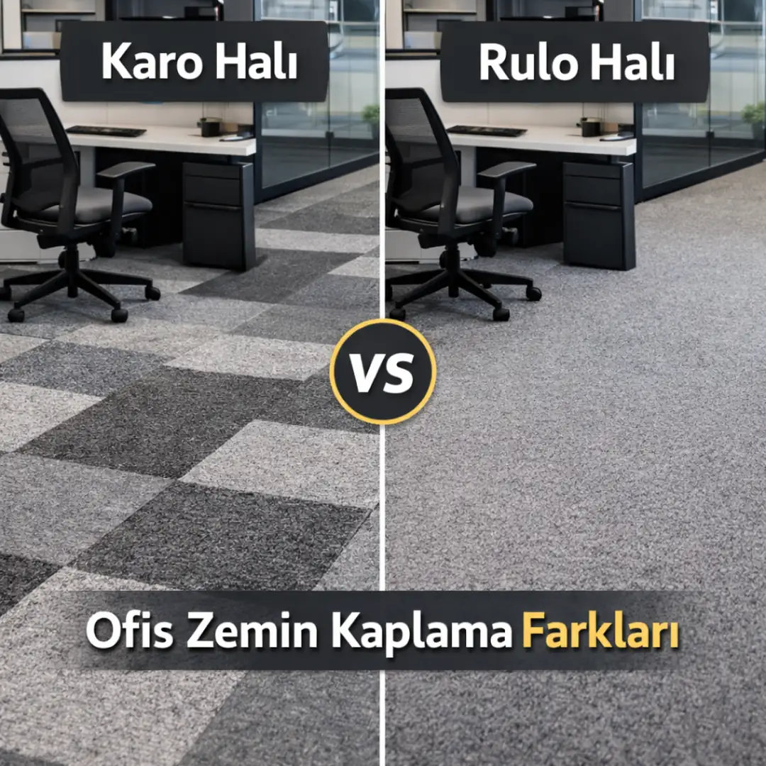 karo halı ve rulo halı karşılaştırması ofis zemin kaplama farkları&nbsp;