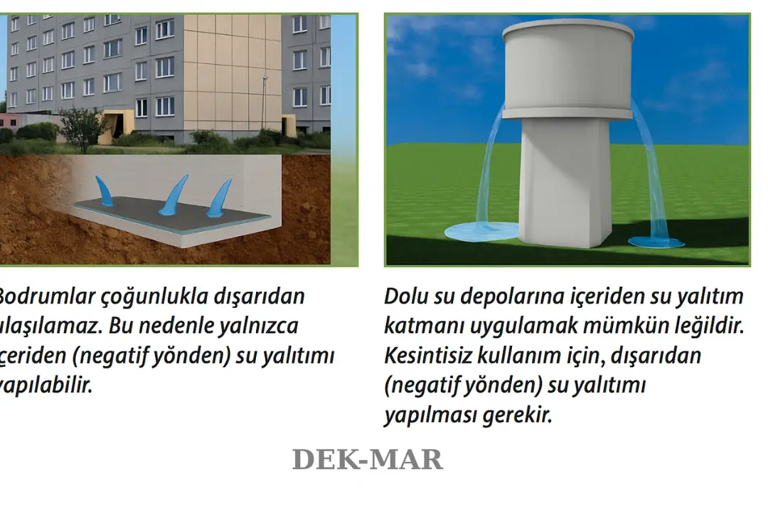 “Negatif yönden su yalıtımı – bodrum içi ve dolu su depolarında KÖSTER uygulama örnekleri&nbsp;