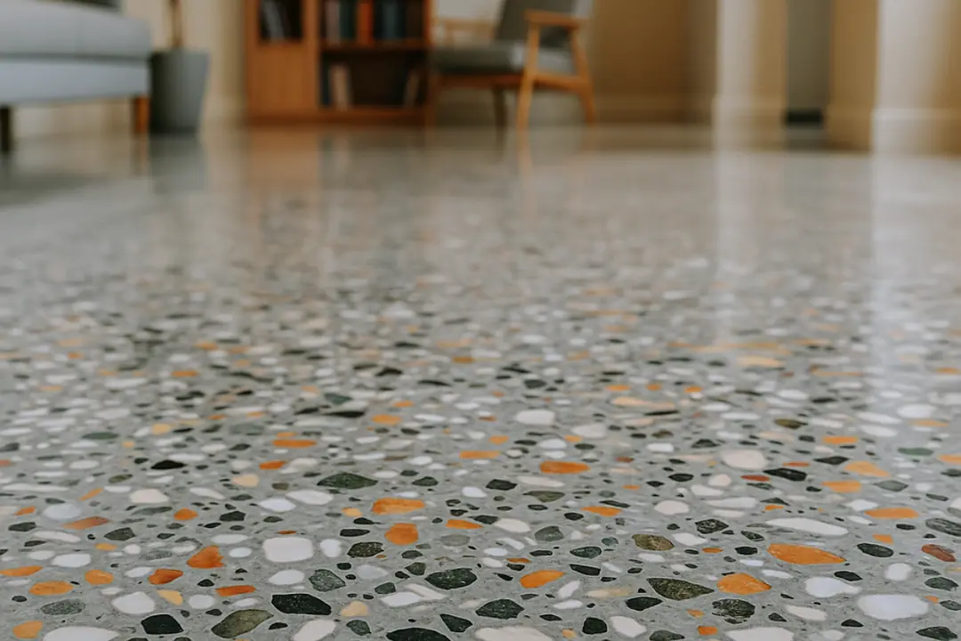 Epoksi terrazzo mozaik zemin uygulaması – Dek-Mar 2025 